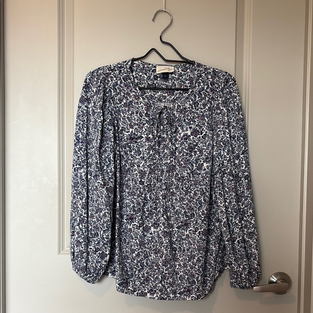 Blue & Purple Floral Blouse